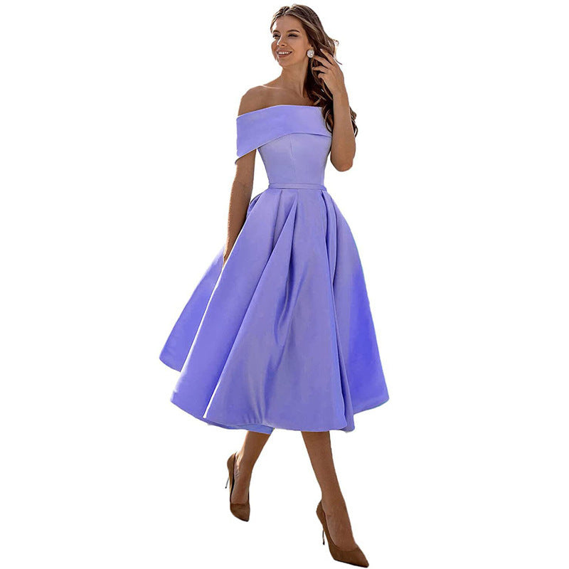 Satin-Partykleid von Fudus: modisch, lässig, trägerlos