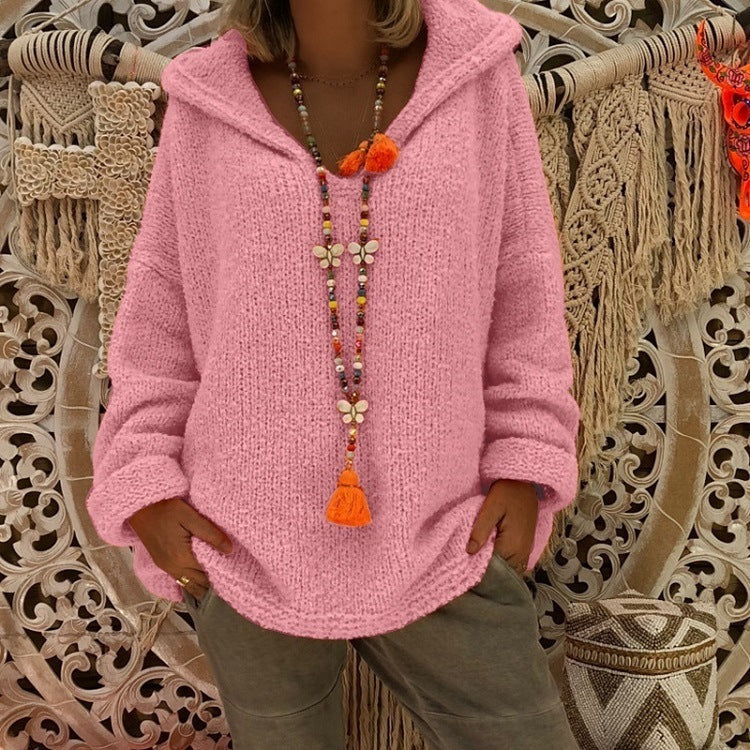 Damen Kapuzenpullover aus weichem Material mit lässigem Schnitt Amawinc