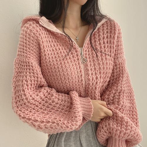 Amawinc Veste Pull Court À Capuche Oversized Pour Femme En Maille Épais Pour Style Urbain Confort Et Isolation