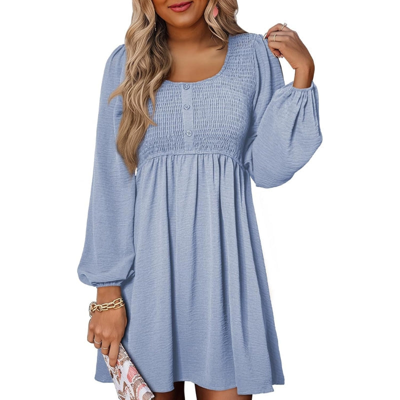 Robe Smockée Valore Par Amawinc Pour Tous Les Jours Avec Buste Smocké Taille Empire Coupe A Line Confort