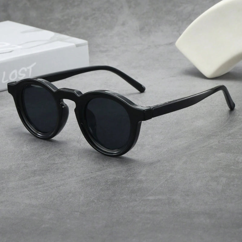 Lunettes Rétro Arvint En Acétate Haute Qualité Protection UV400 Silhouette Rond Sculptée Monture Durable