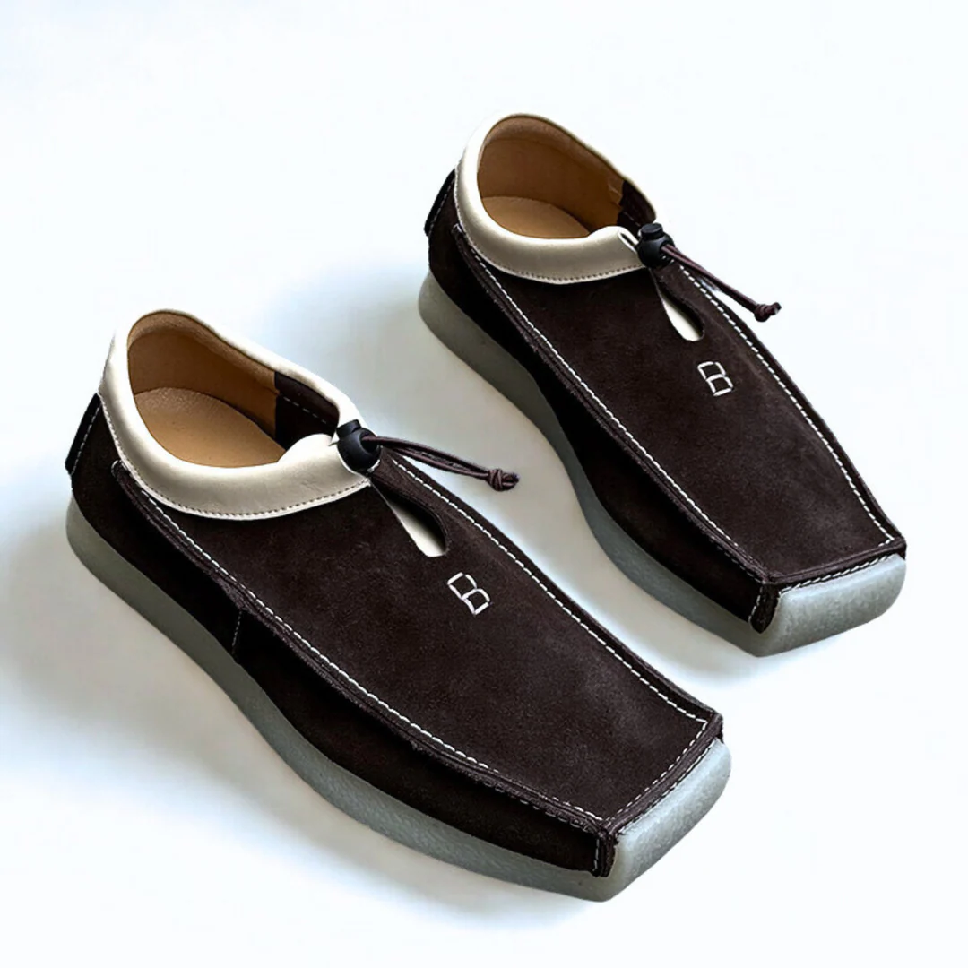 Mocassins Knox En Daim Véritable Et Cuir Avec Bout Carré Et Semelle Rembourrée Pour Un Confort Tout Au Long De La Journée