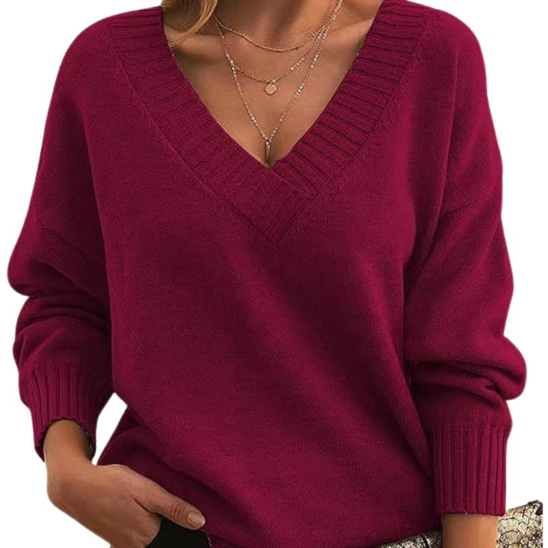 Jennifer Pull Encolure V Femme En Maille Douce Confort Chaleur Pour Automne Hiver Élégant