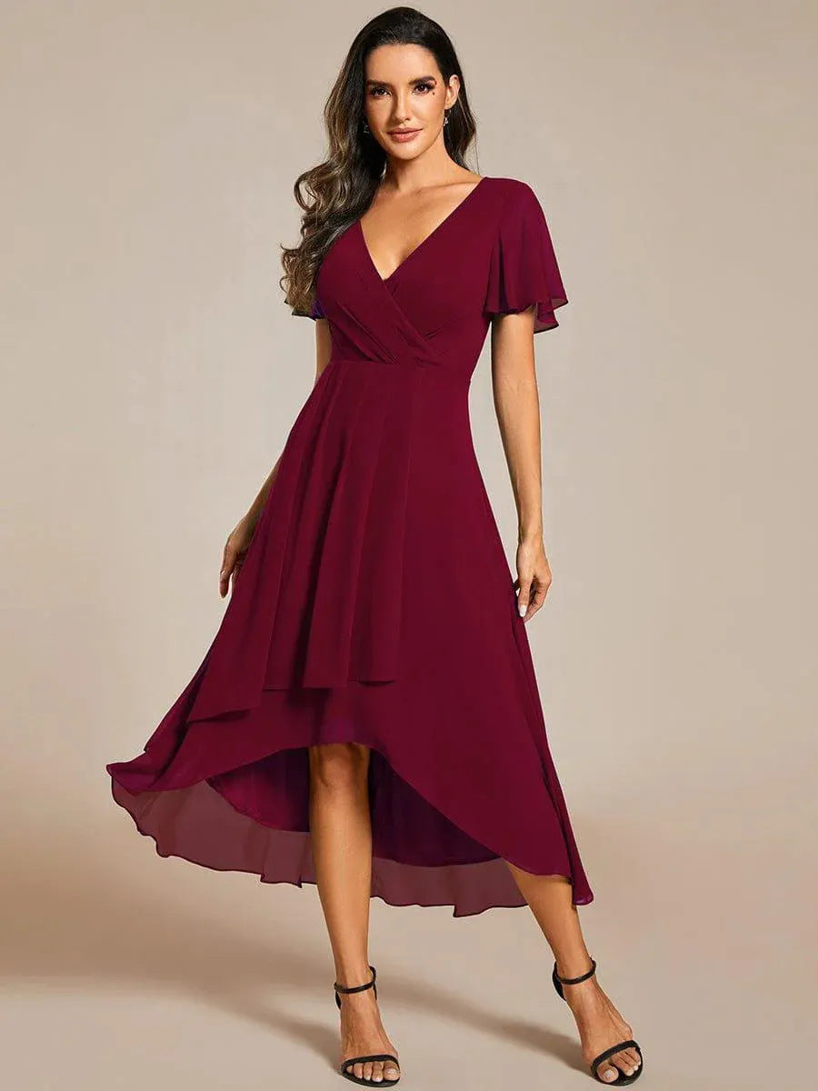 Robe Morgan en Mousseline de Soie à Tombé Aérien Pour Mariages et Soirées Amawinc