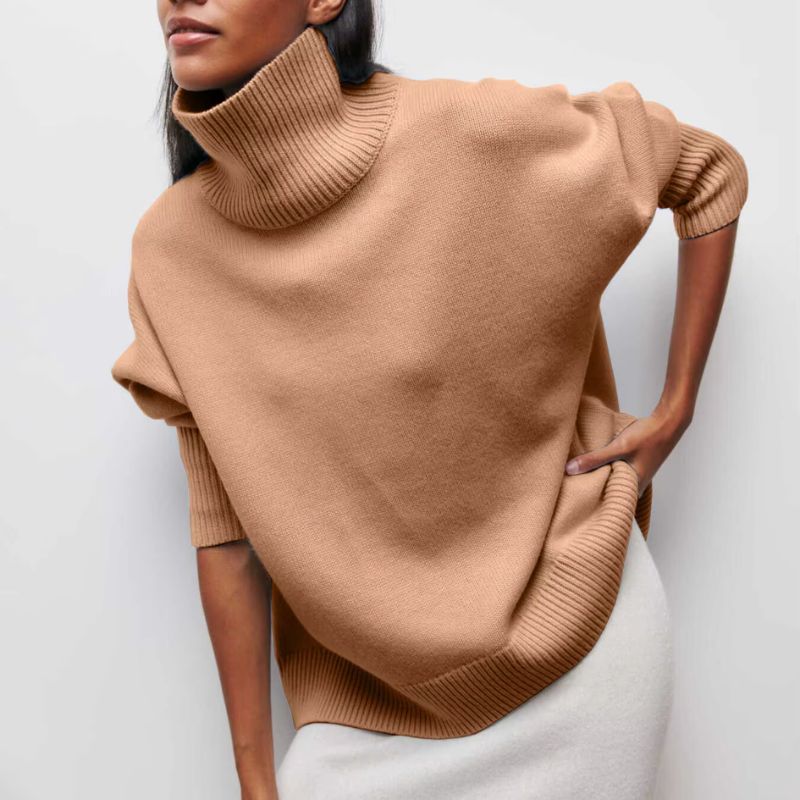 Montavi Pull En Maille Oversize Col Roulé Chaud Confortable Pour Détente Et Couches