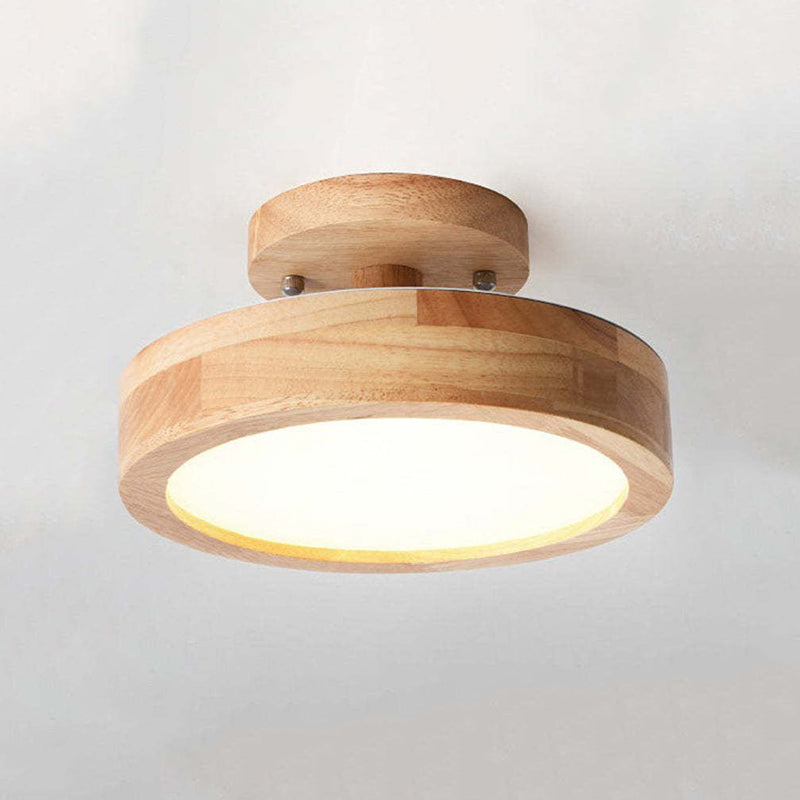 Holz-LED-Deckenleuchte im modernen Design