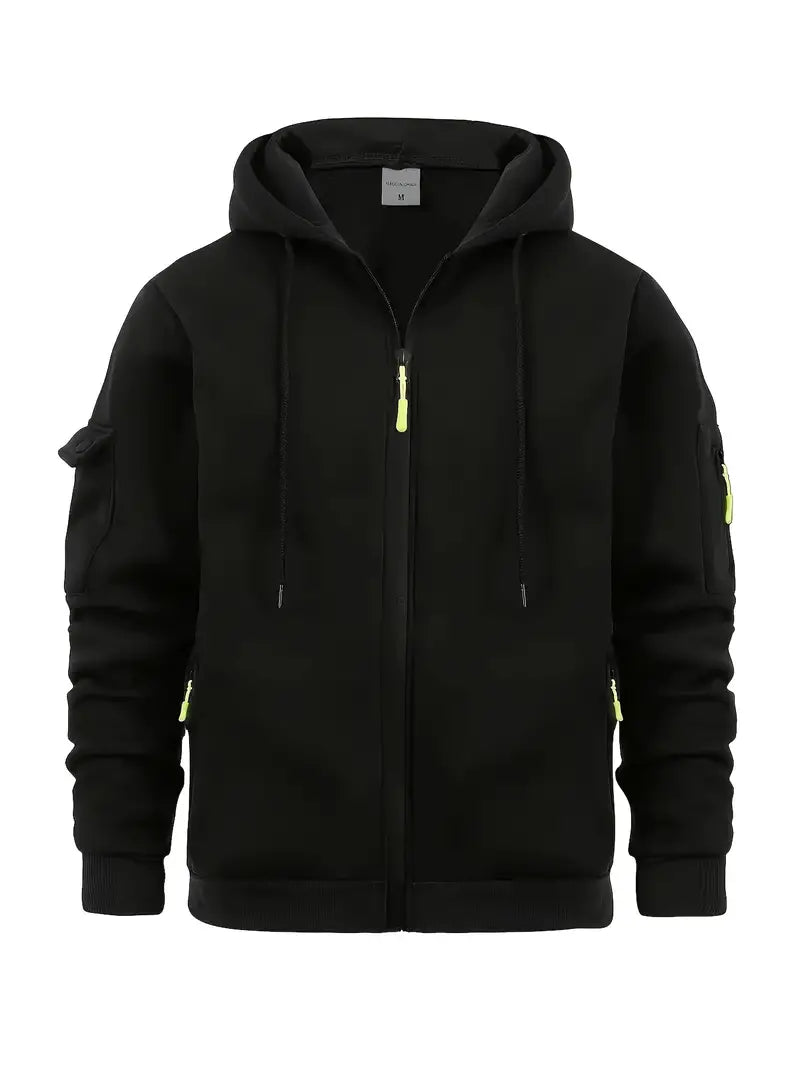 Sweat À Capuche Zippé Pour Homme Amawinc Gris Léger Avec Poches Veste Décontractée Pour Journées Actives