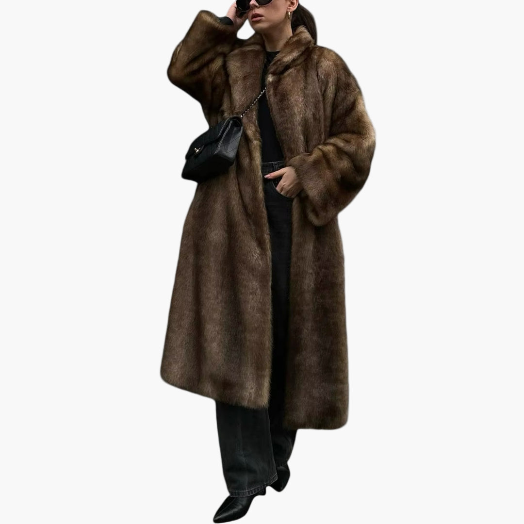 Veste Longue Pour Femme En Fausse Fourrure Vanessa Décontractée Et Chaude Pour L Hiver
