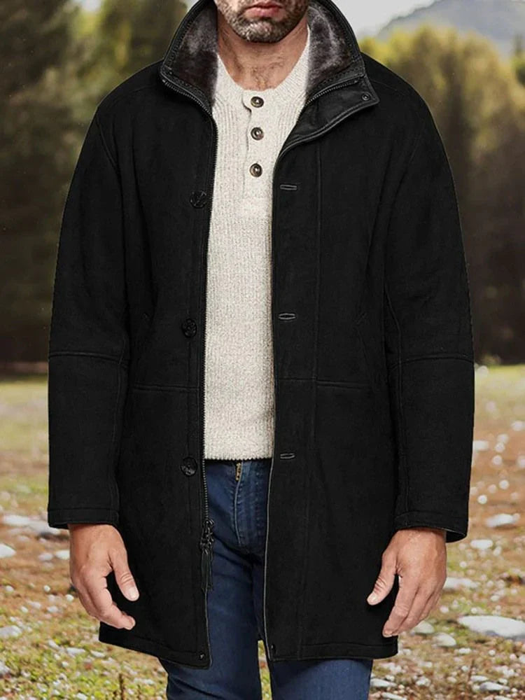 Albert: Vintage Wildlederjacke mit Fleece-Innenfutter