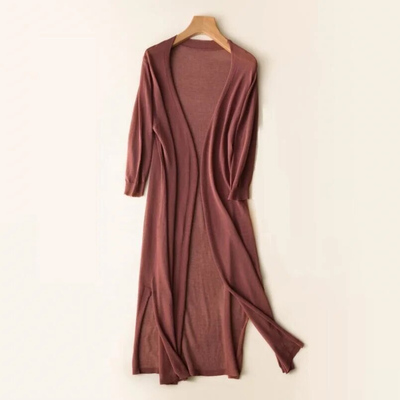 Alyssa Strickjacke - Langer Cardigan