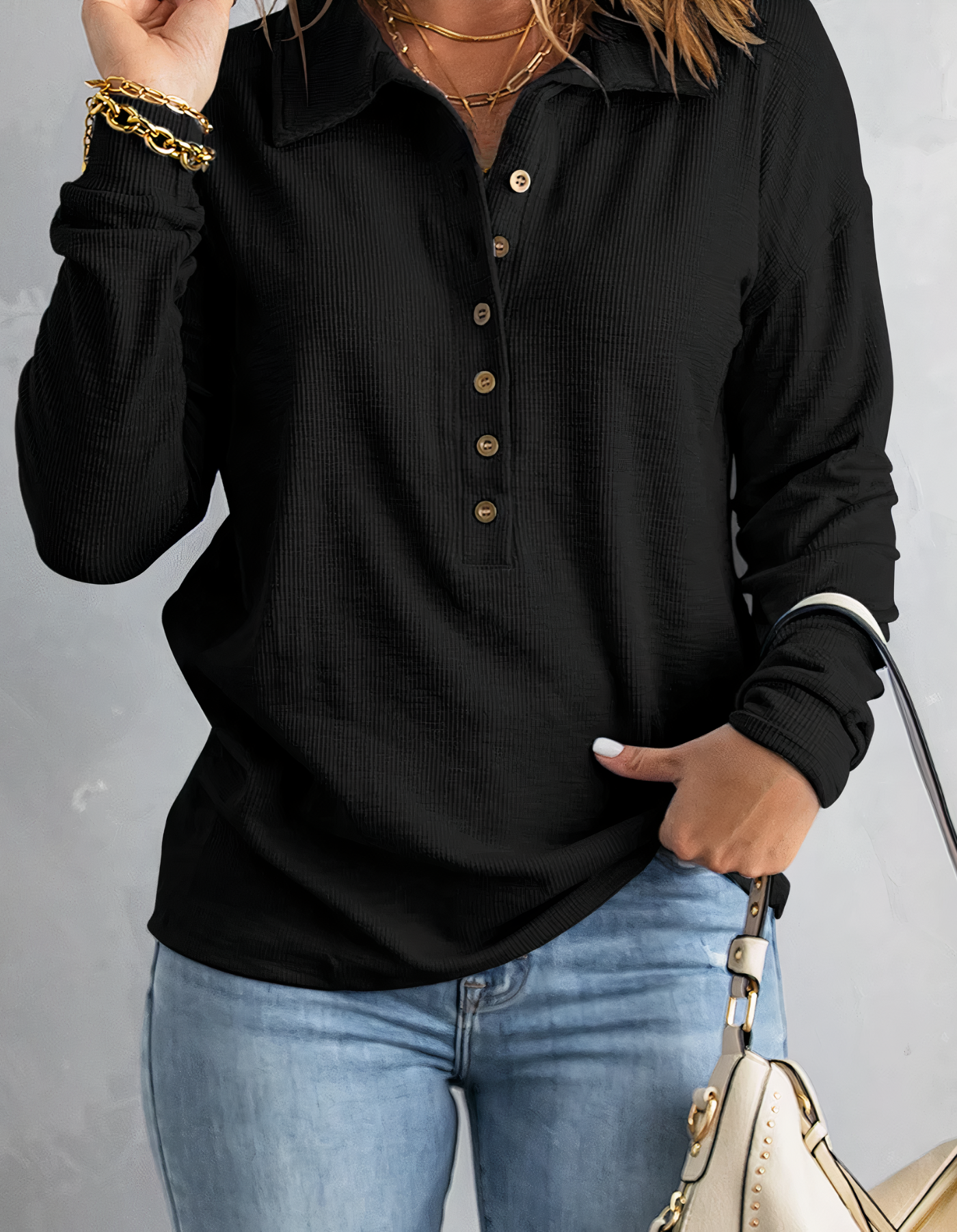 Damen Poloshirt mit langen Ärmeln - Amy