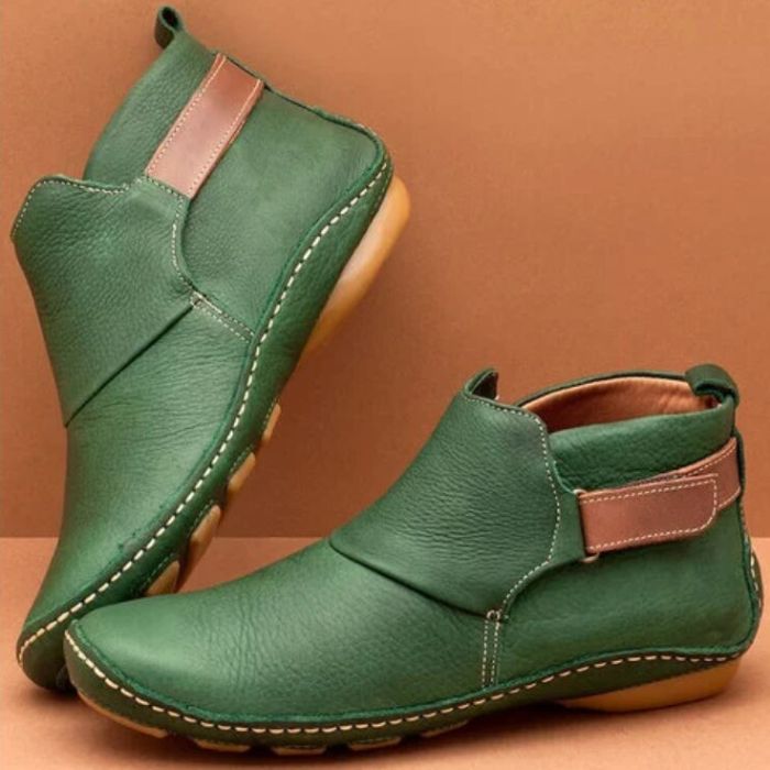 Edle Damen-Lederstiefeletten - Andrea