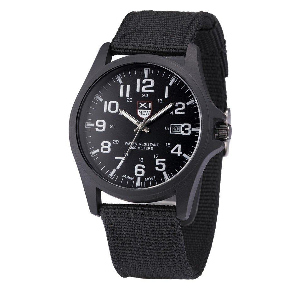 Montre Militaire James Pour Hommes Affichage Analogique Aiguilles Lumineuses Bracelet Nylon Durable Et Robuste