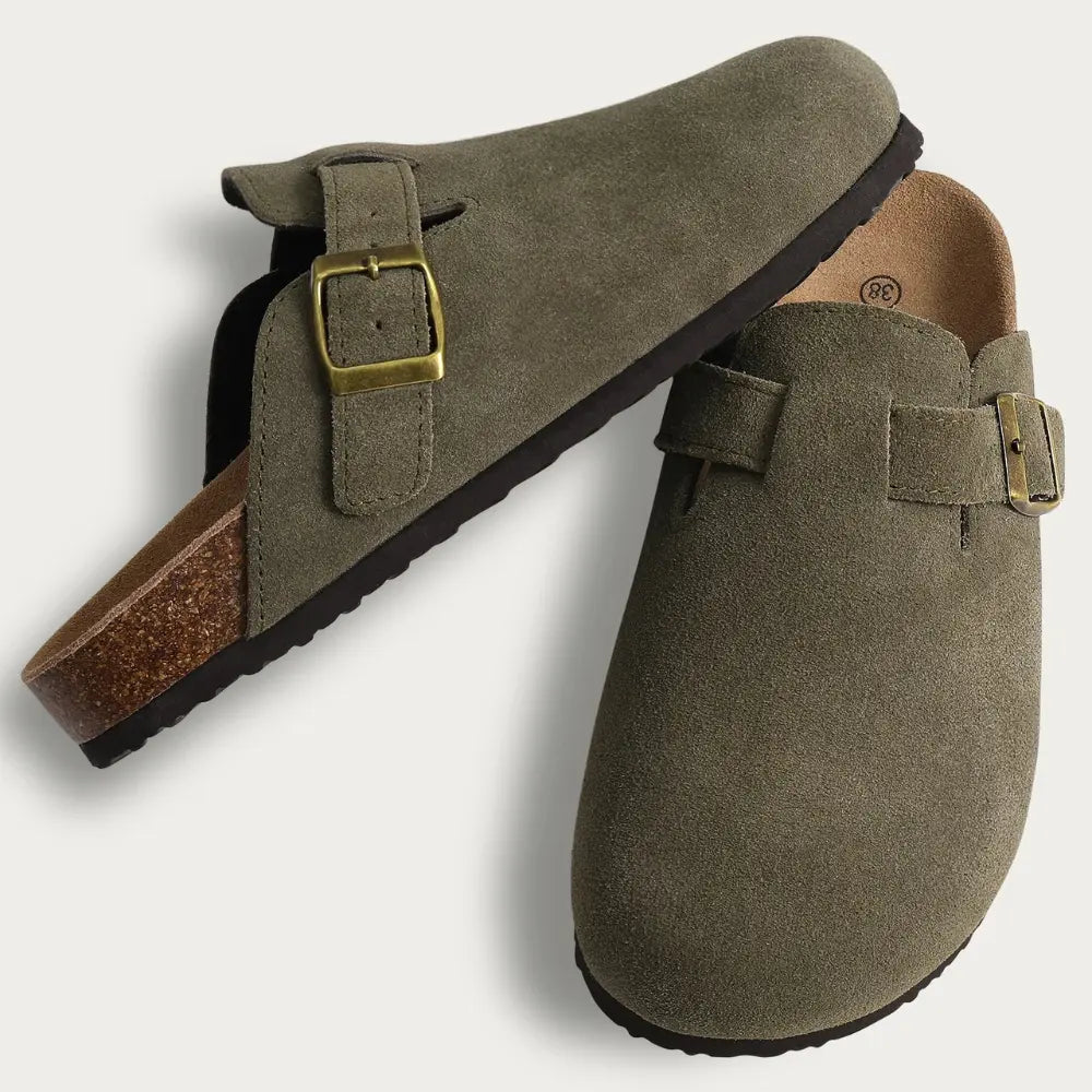 Mules À Boucle Ajustable Pour Femme Confort Doux Et Polyvalentes Idéales Pour Détente À La Maison