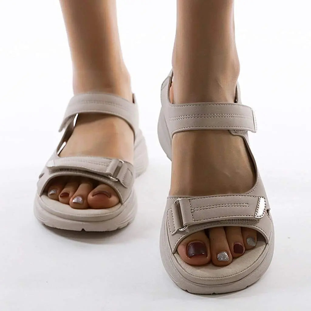 Sandales À Bretelles Réglables Pour Femmes Confort Et Style Toute La Journée Semelle Rembourrée