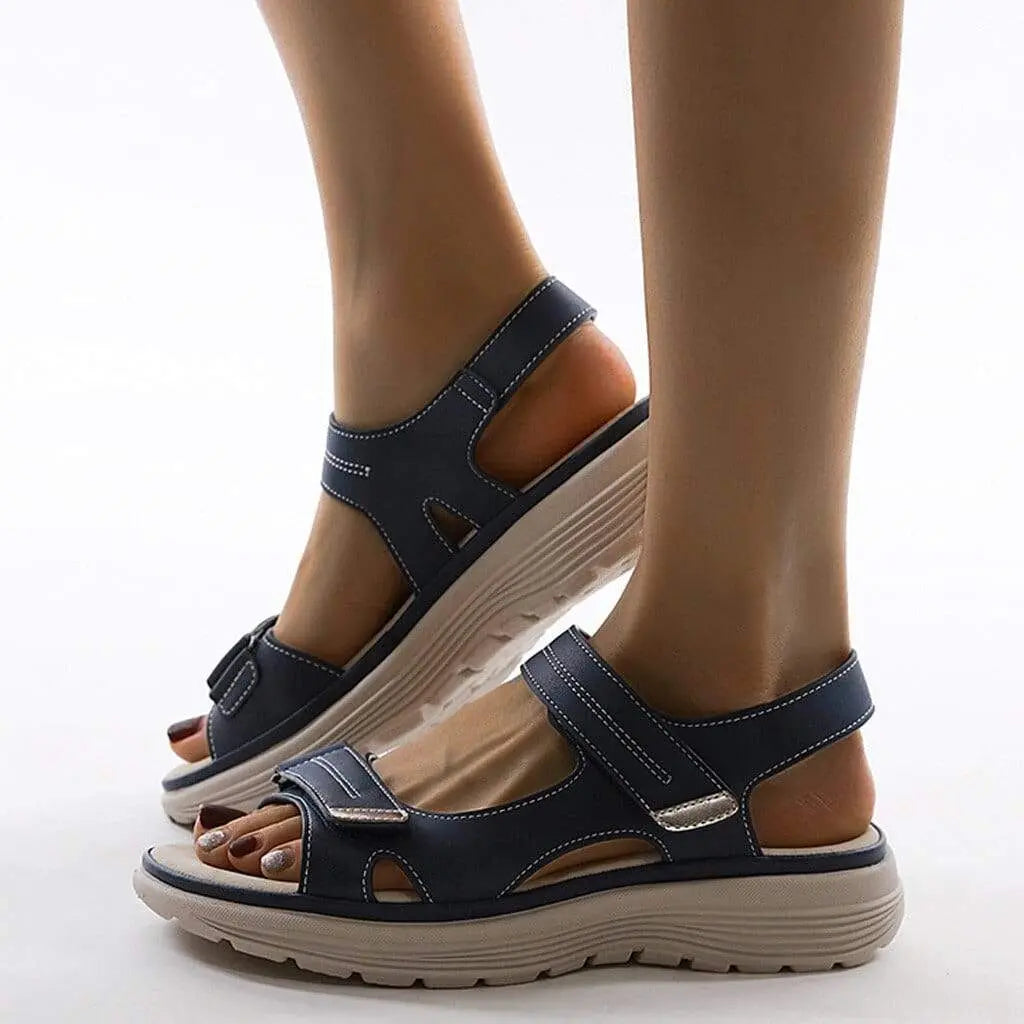 Sandales À Bretelles Réglables Pour Femmes Confort Et Style Toute La Journée Semelle Rembourrée