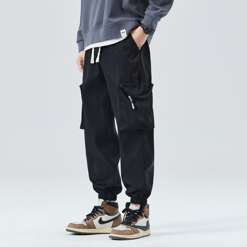 Pantalon Jogger Cargo Adriano Avec Poches Cargo Zippées Coupe Tapered Bas Élastiques Confort Durable