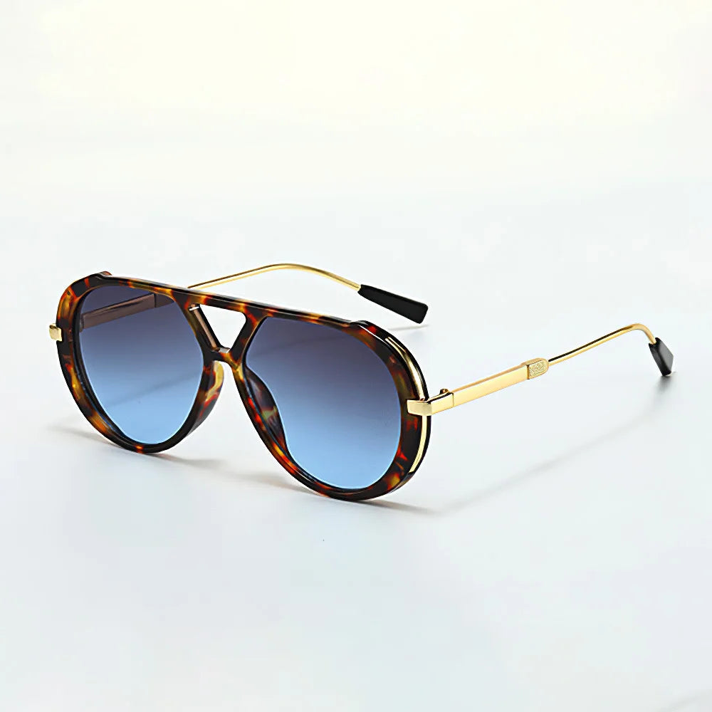 Lunettes Aviateur AeroLux Détails Dorés Luxe Verres Noirs UV400 Pour Style Audacieux