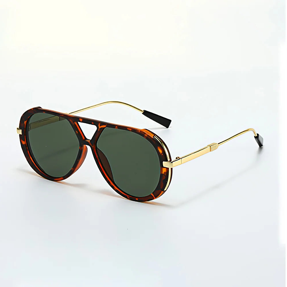 Lunettes Aviateur AeroLux Détails Dorés Luxe Verres Noirs UV400 Pour Style Audacieux