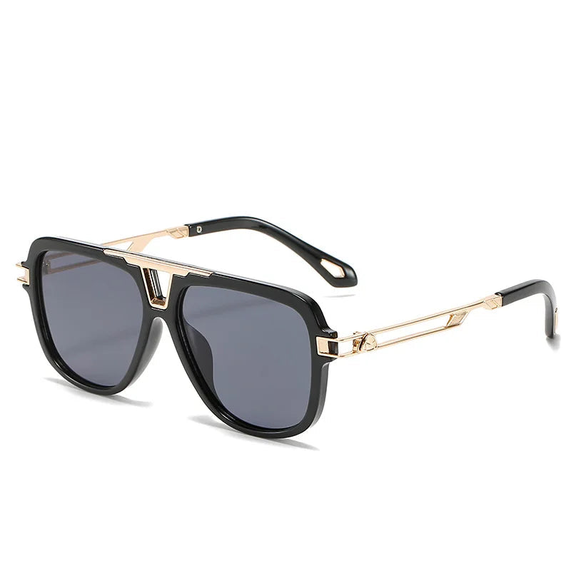 Lunettes Aviateur Aether Dégradé Avec Lignes Argentées Et Monture Légère En Métal Verres UV400