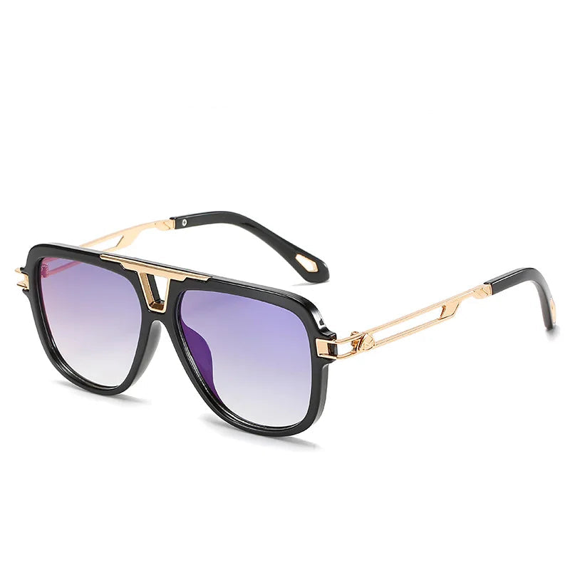 Lunettes Aviateur Aether Dégradé Avec Lignes Argentées Et Monture Légère En Métal Verres UV400