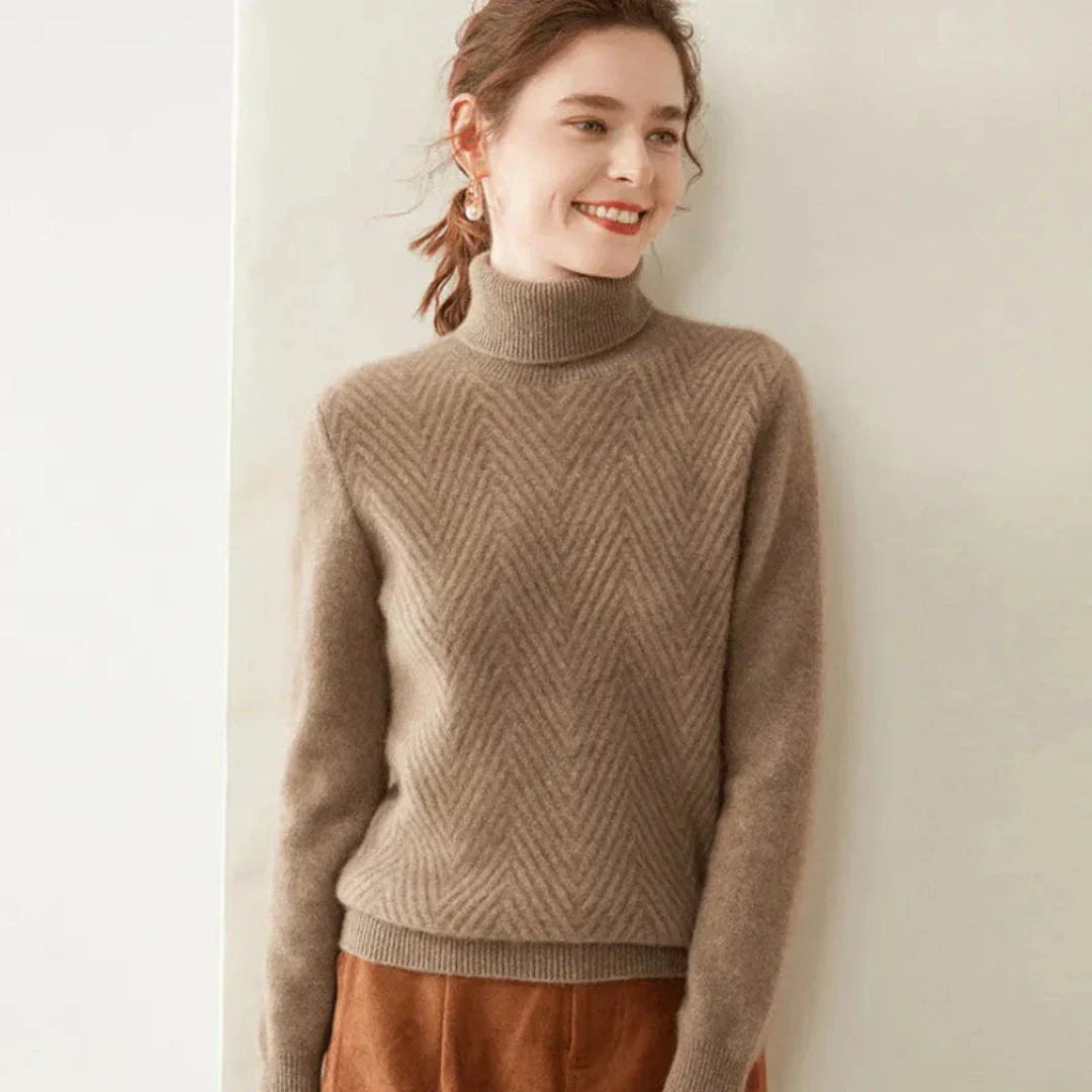 Pull En Cachemire Et Laine Avec Col Montant Chic Pour Hiver Luxueux Et Confortable