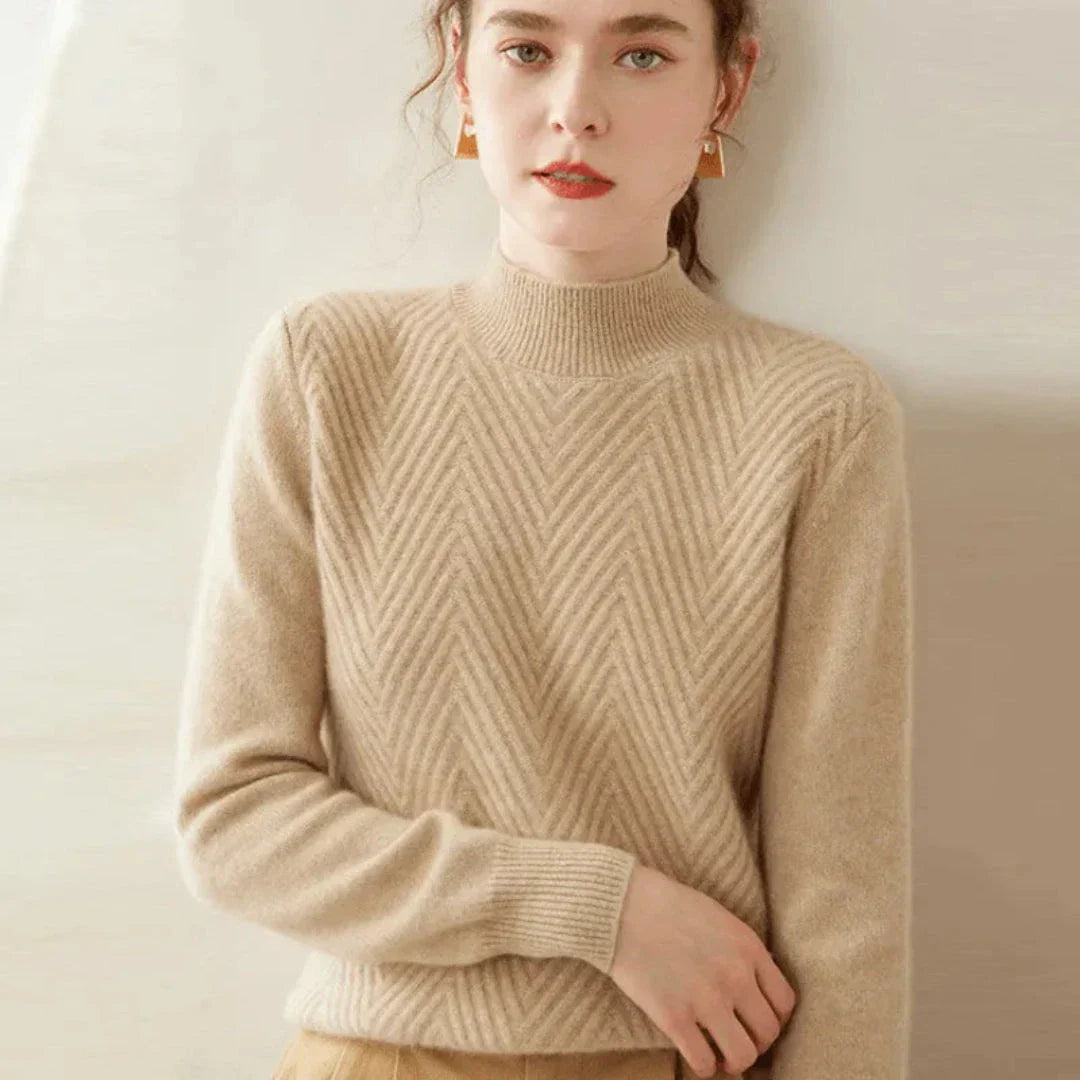 Pull En Cachemire Et Laine Avec Col Montant Chic Pour Hiver Luxueux Et Confortable