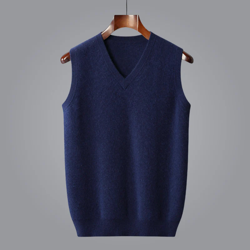 Gilet en Cachemire Aldric pour Superposition Raffinée ou Port Seul avec Couture Précise et Doux