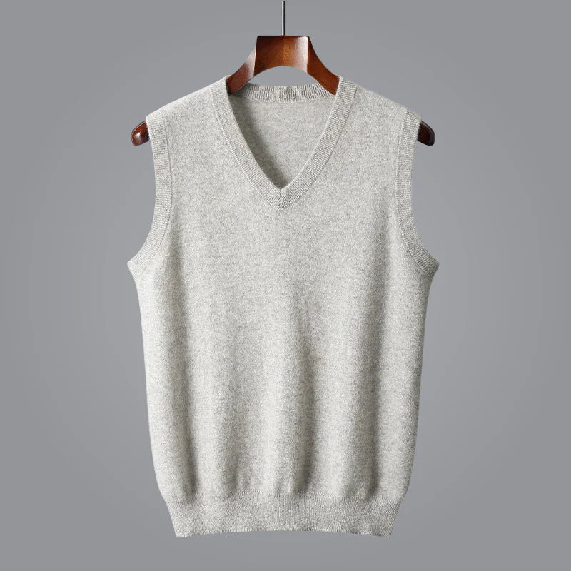 Gilet en Cachemire Aldric pour Superposition Raffinée ou Port Seul avec Couture Précise et Doux