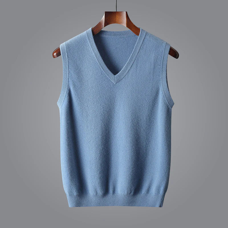 Gilet en Cachemire Aldric pour Superposition Raffinée ou Port Seul avec Couture Précise et Doux