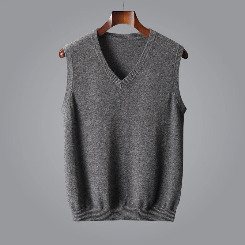 Gilet en Cachemire Aldric pour Superposition Raffinée ou Port Seul avec Couture Précise et Doux
