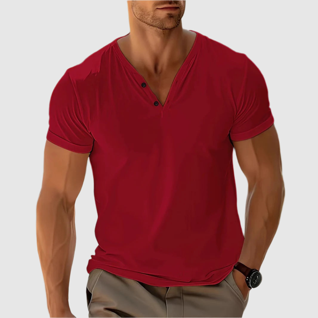 Chemise Henley Breeze Léger Alessandro Veneti pour Homme Confortable et Respirante