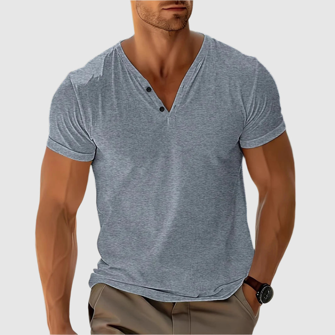 Chemise Henley Breeze Léger Alessandro Veneti pour Homme Confortable et Respirante