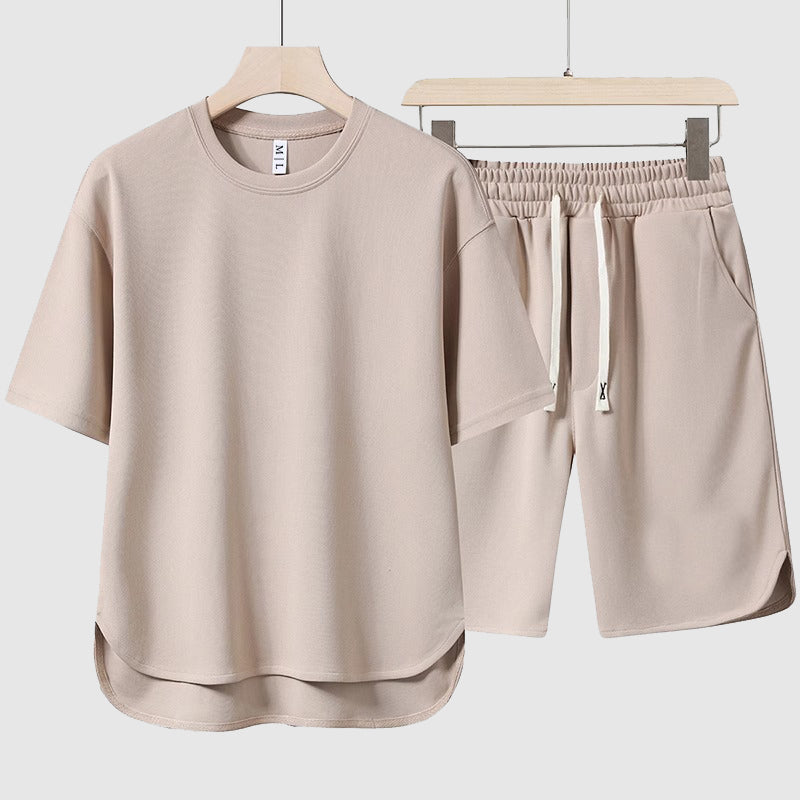 Ensemble Drift et Flow Alessandro Veneti Surdimensionné T Shirt et Short Confort Estival