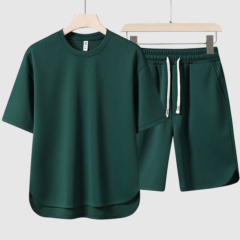 Ensemble Drift et Flow Alessandro Veneti Surdimensionné T Shirt et Short Confort Estival