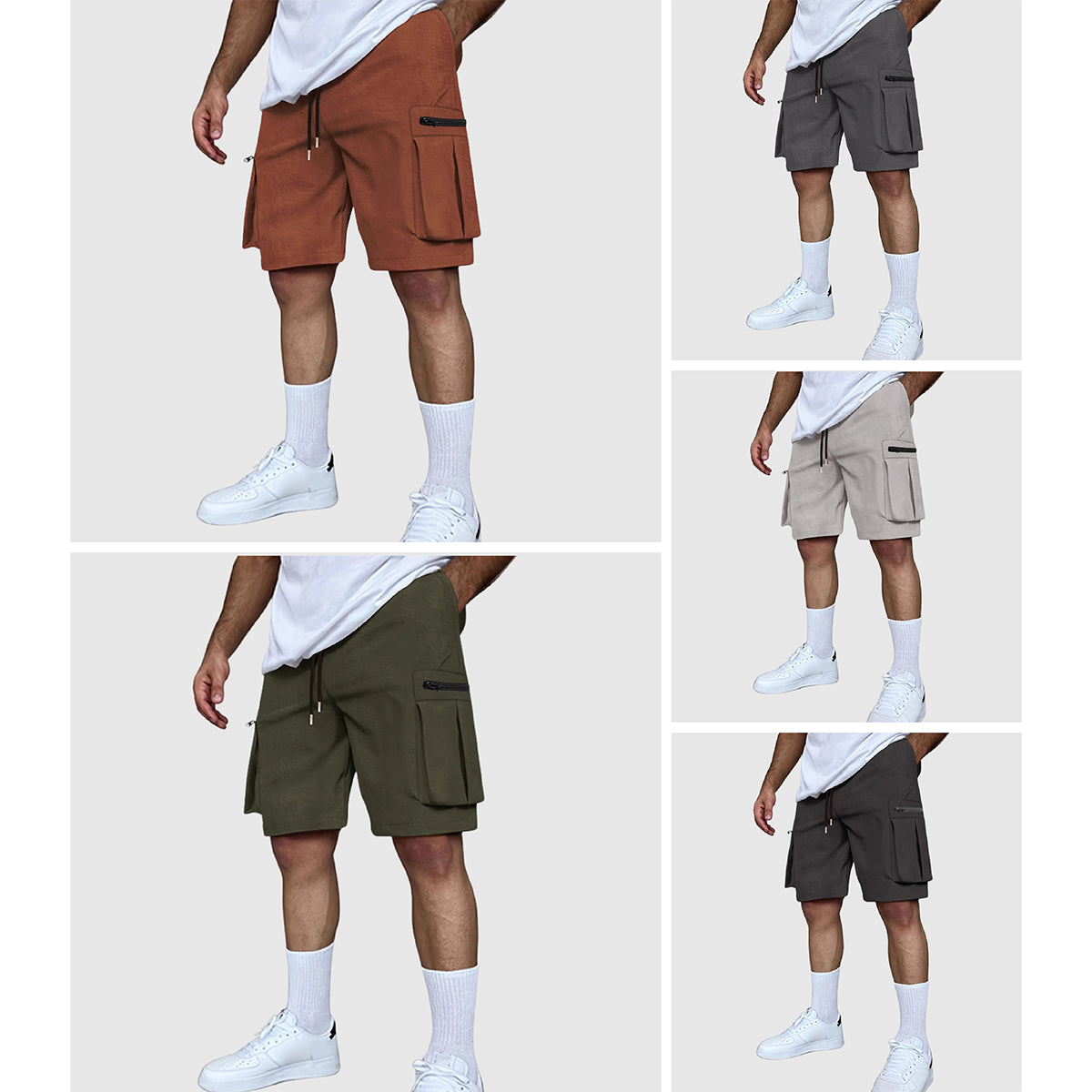 Alessandro Veneti Shorts Cargo Durables De Terrain Pour Homme Polyvalents Et Pratiques