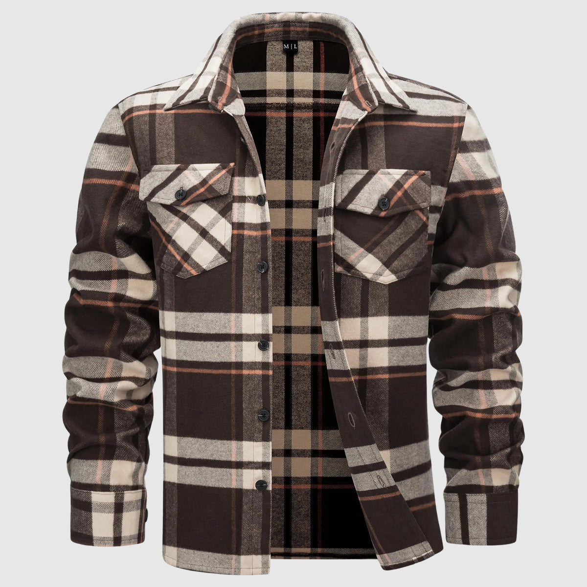 Chemise En Flanelle À Carreaux Metro Check Signée Alessandro Veneti Pour Un Style Métropolitain Chaud