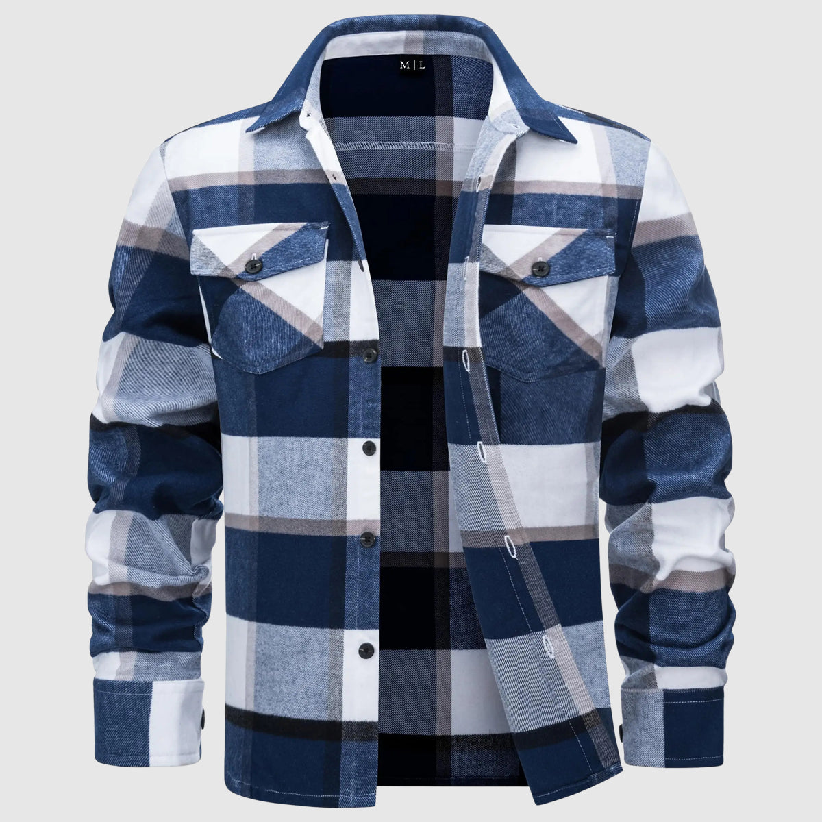 Chemise En Flanelle À Carreaux Metro Check Signée Alessandro Veneti Pour Un Style Métropolitain Chaud
