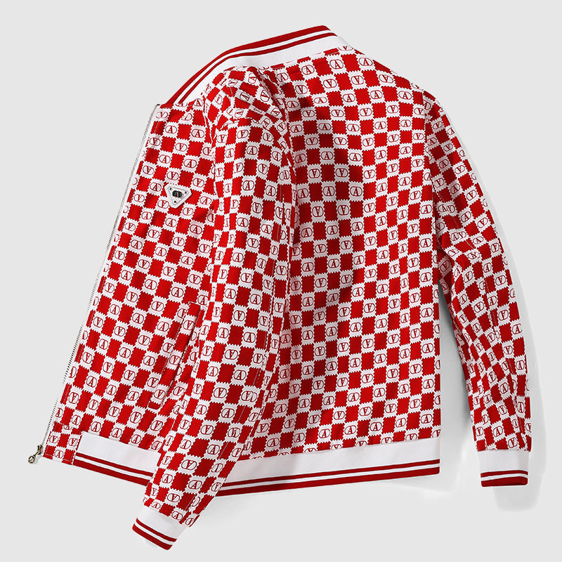 Alessandro Veneti Blouson Bomber Retro Carreaux Damier Attitude Absolue Style Unique