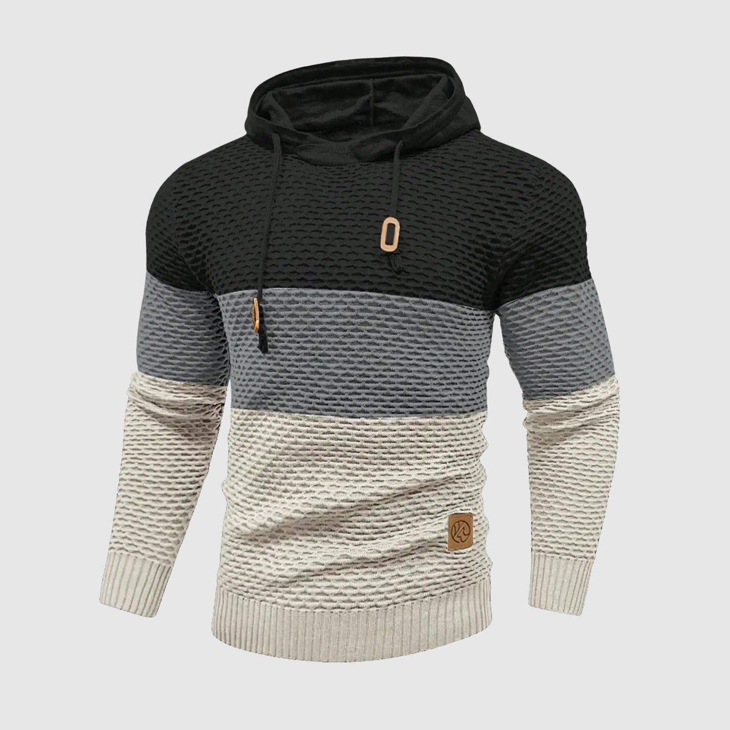 Pull En Maille Trois Tons Alessandro Veneti Avec Isolation HeatLock Pour Hiver Confort Supérieur Et Chaleur Durable