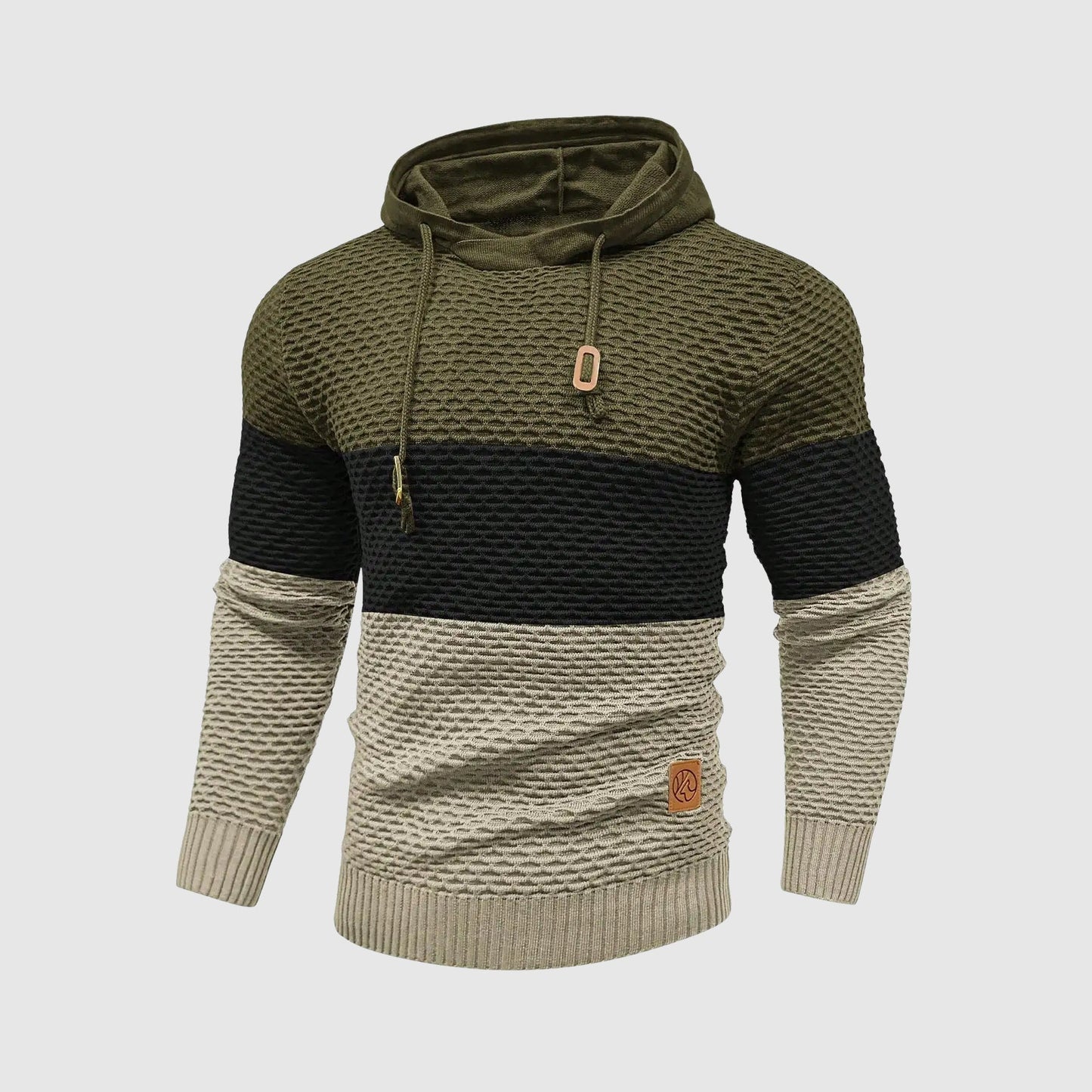 Pull En Maille Trois Tons Alessandro Veneti Avec Isolation HeatLock Pour Hiver Confort Supérieur Et Chaleur Durable