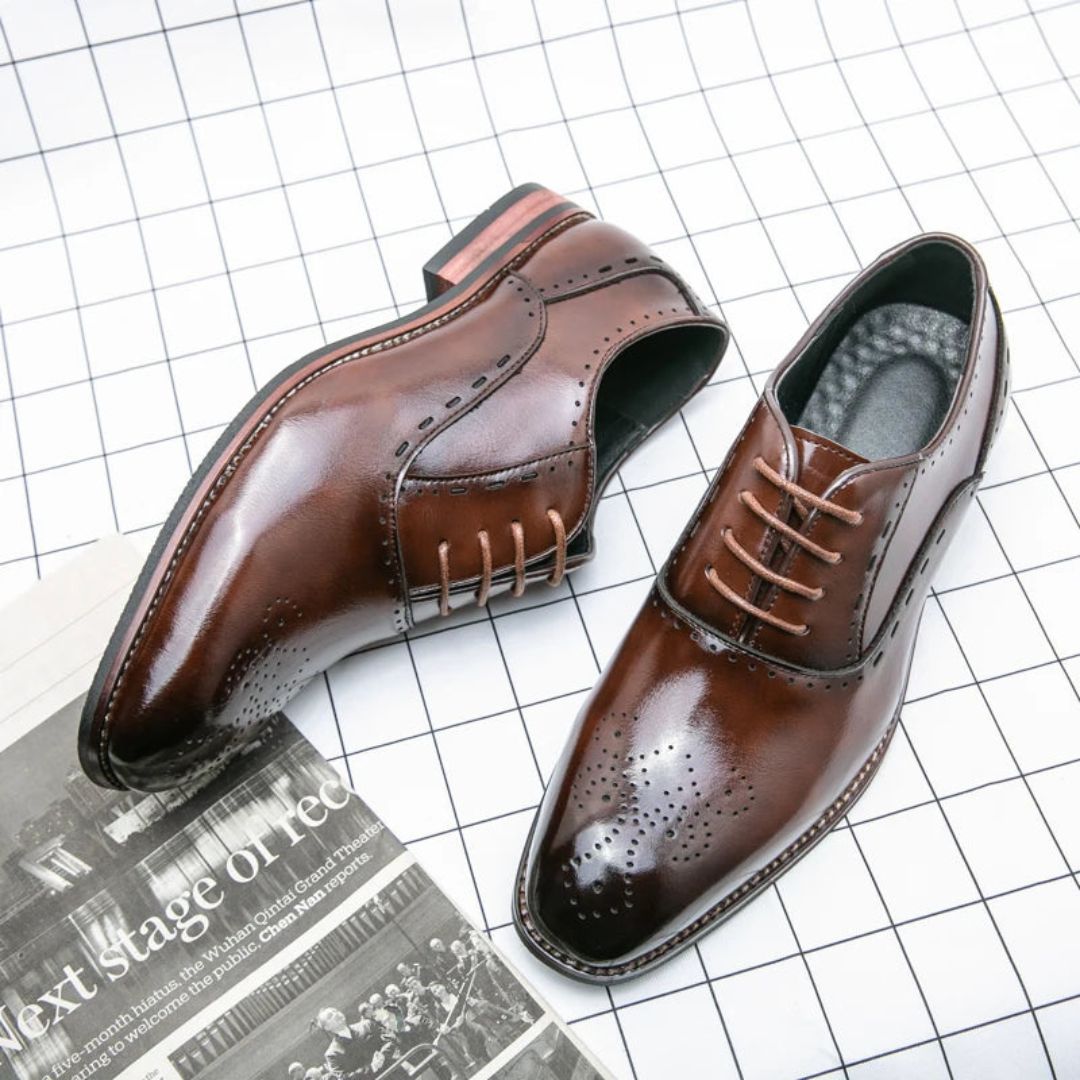Chaussures Oxford Brogue Pour Homme Alessio Waylynn Cuir Premium Fabrication Artisanale Détails Classiques