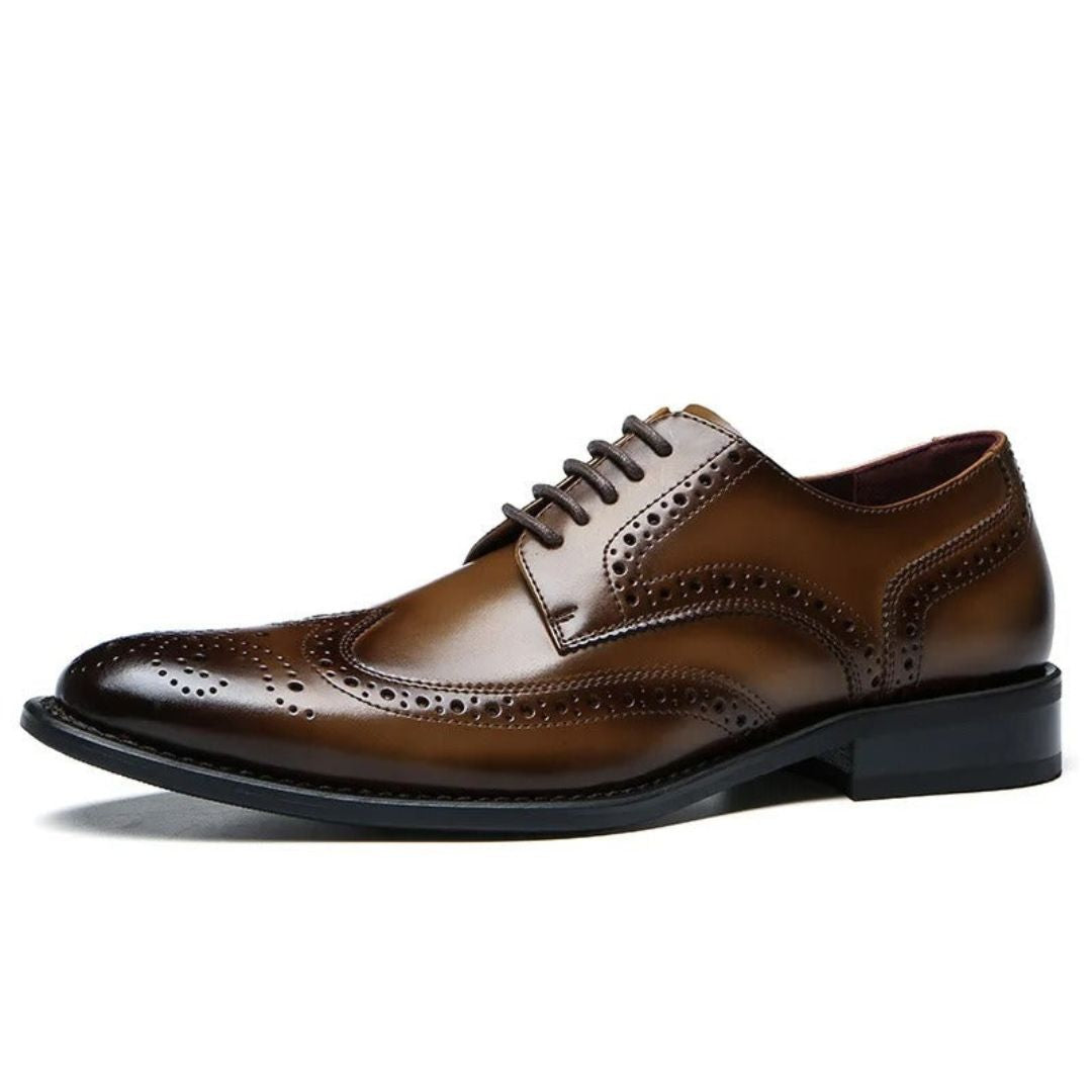 Amawinc Alexander Classic Brogues Chaussures Habillées En Cuir De Vache Premium Pour Homme
