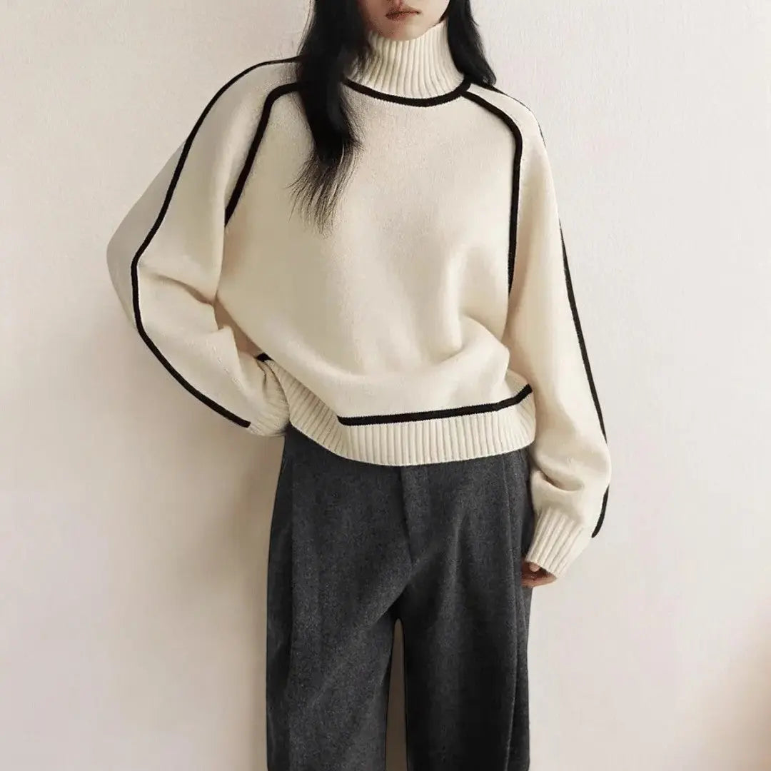 Pull Col Roulé Alizée en Maille Premium Très Doux et Confortable pour Toutes Saisons