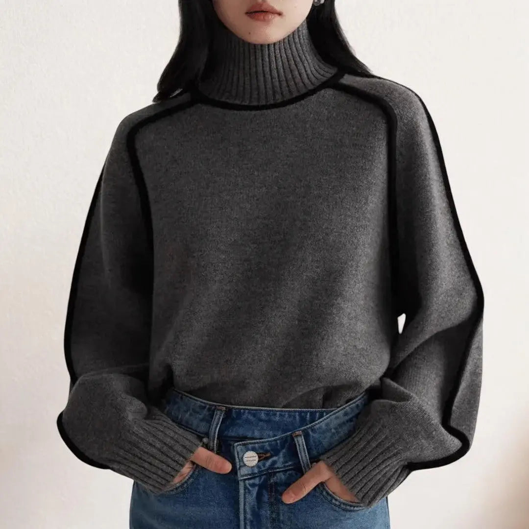 Pull Col Roulé Alizée en Maille Premium Très Doux et Confortable pour Toutes Saisons