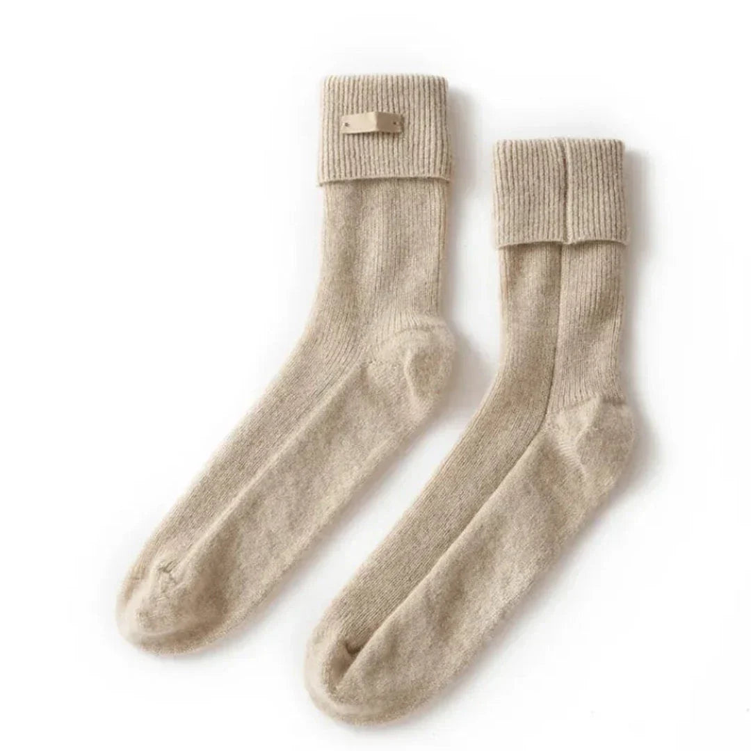 Chaussettes Mi Mollet En Cachemire Pur Amelia Confort Chaleur Respirantes Pour Quotidien Et Temps Froid