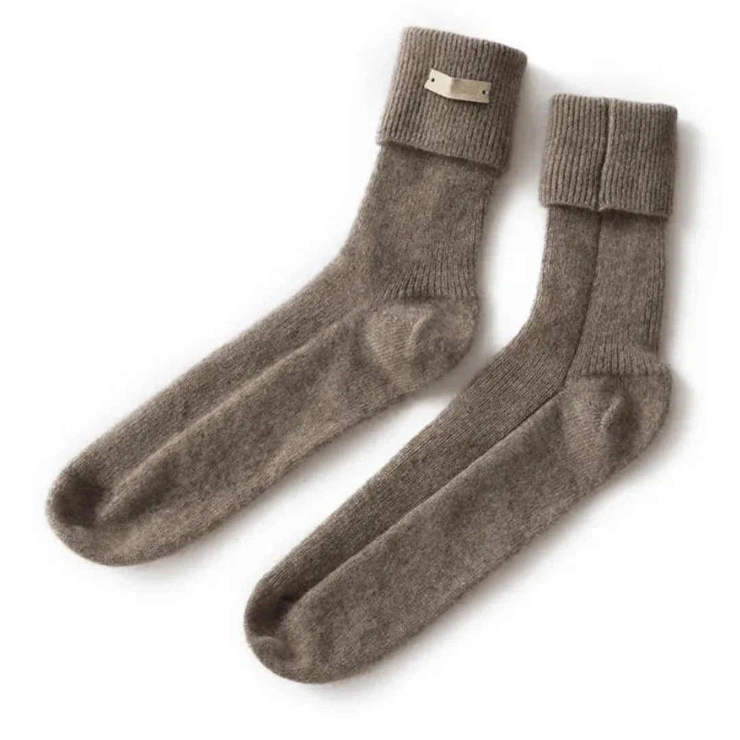 Chaussettes Mi Mollet En Cachemire Pur Amelia Confort Chaleur Respirantes Pour Quotidien Et Temps Froid