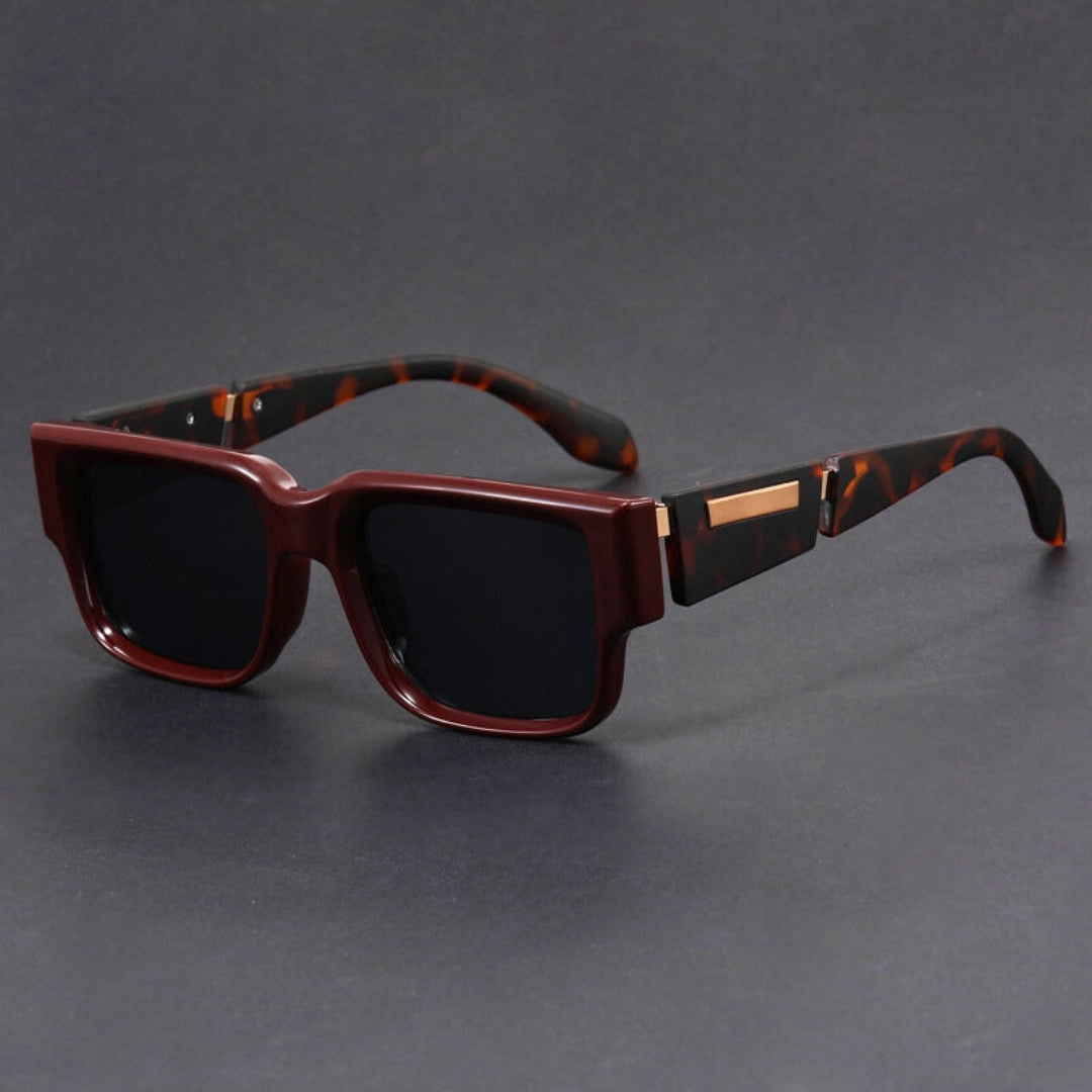 Lunettes De Soleil Carrées Apollo Confort Tout Au Long De La Journée Design Moderne Détails En Métal Sur Branches