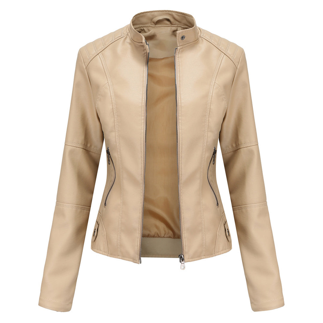 Veste Biker Femme Élégante Slim Fit Amawinc Ella De Qualité Supérieure Pour Look Décontracté Ou Semi Formel