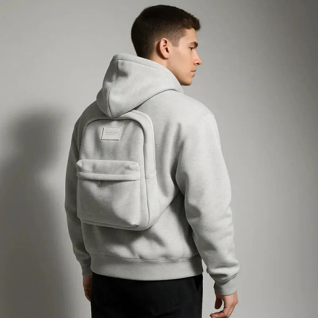 Archer Sweat À Capuche Sac À Dos Intégré 2 En 1 En Polyester Premium Pour Étudiants Et Déplacements